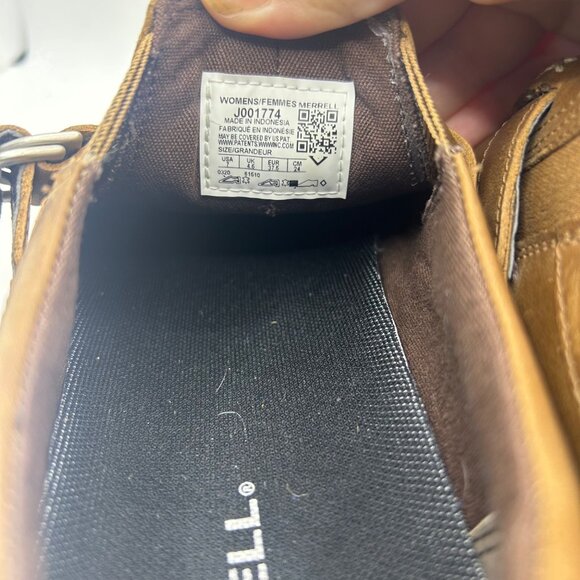 Merrell Womens Jungle Moc Brown Leather Slip On Side Buckle 7 - Picture 8 of 8